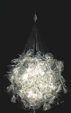 Condo Blues How To Make A Wine Glass Chandelier