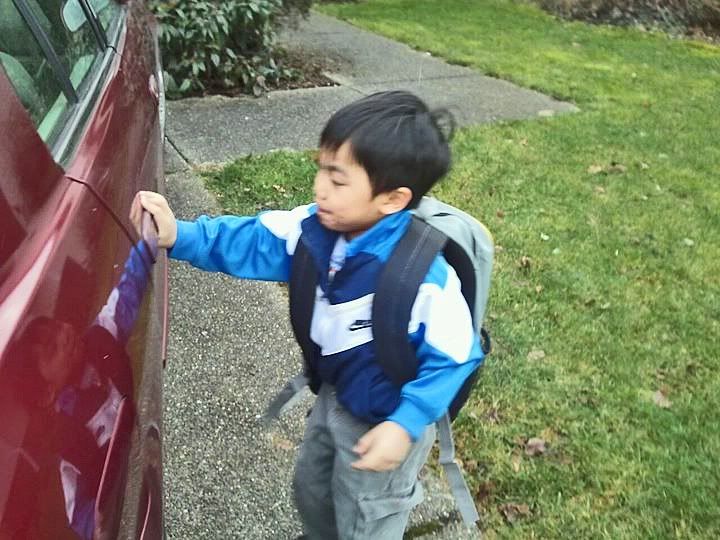 Gabe's first day of preschool