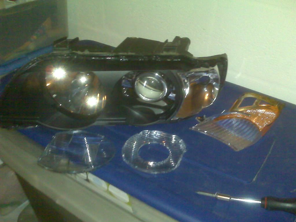 Baking Headlights remove black frame