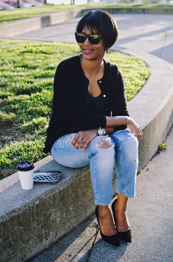 distressed jeans