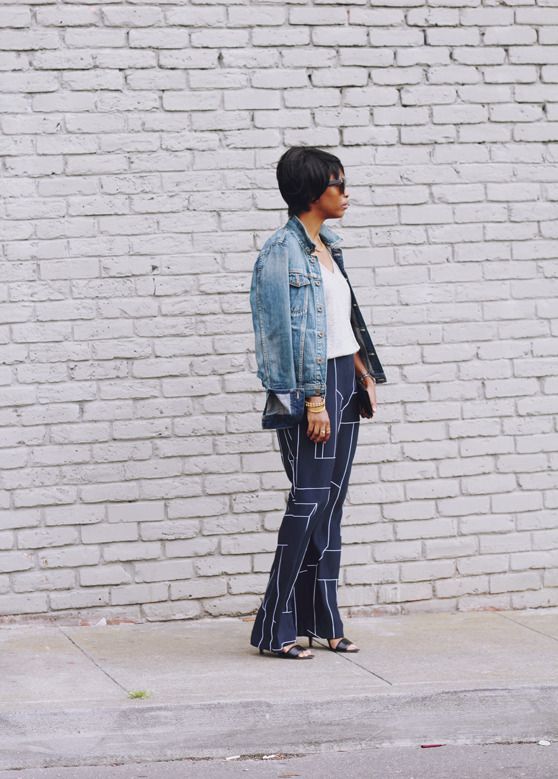 navy wide leg pant