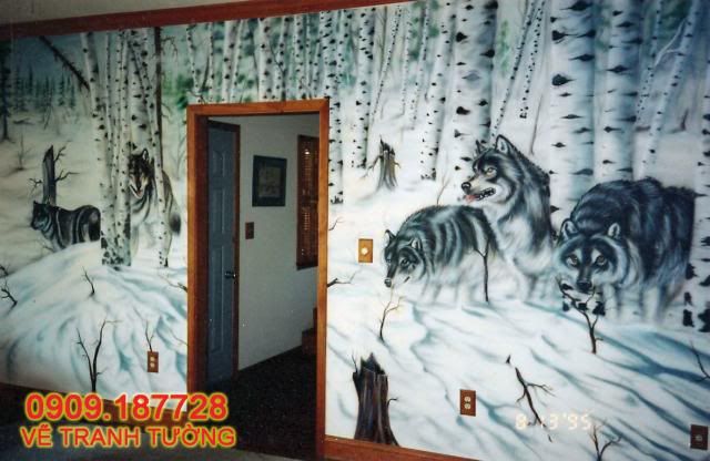 Vẽ tranh tường giá rẻ, quán cà phê, karaoke, bar, nhà trẻ, nhà hàng, shop - 23