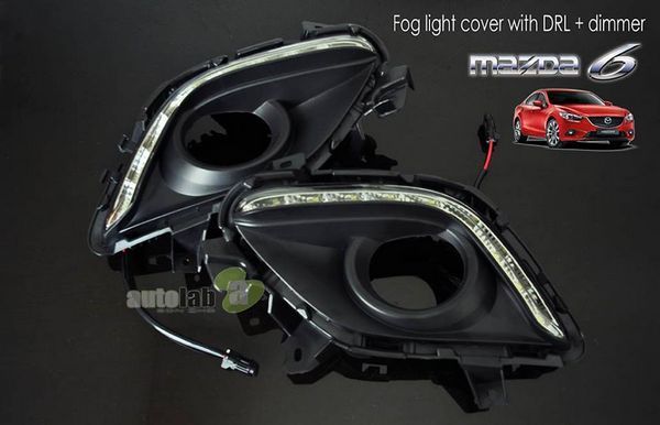 Order MAZDA 3 BM 2014 2015 3 in 1 LED Day Time Running Light DRL, Auto Dimmer, Auto On Fog Lamp Cover