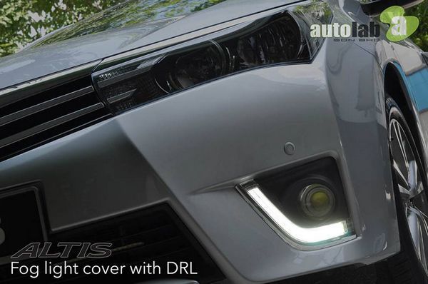 Get Online TOYOTA ALTIS 2014 2015 3 in 1 LED Light Bar Day Time Running Light DRL, Auto Dimmer, Auto On Fog Lamp Cover