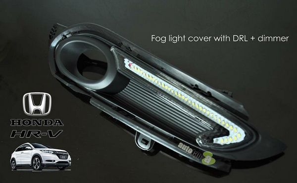 Get Online HONDA HR-V 3 in 1 LED Light Bar Day Time Running Light DRL, Auto Dimmer, Auto On Fog Lamp Cover