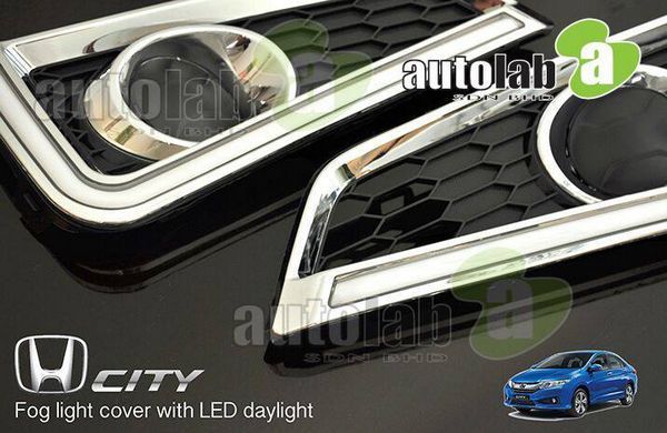 Hurry Buy Now HONDA CITY 2014 2015 3 in 1 LED Day Time Running Light DRL, Signal, Auto On Fog Lamp Cover