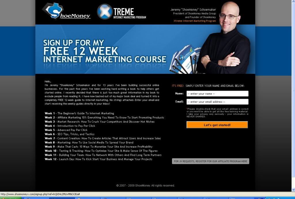 Free 12 weeks internet marketing course