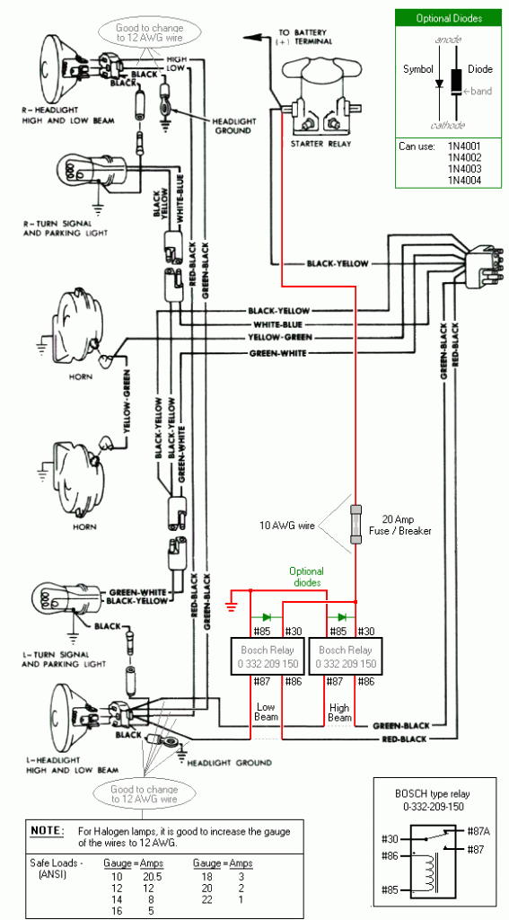 How I added relays for headlights... | Vintage Mustang Forums 99 Mustang Wiring Diagram Vintage Mustang Forums