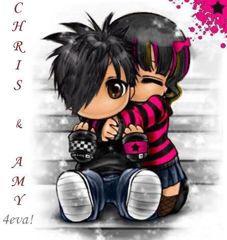 emo love cartoons cartoon. cute emo love cartoons. aww