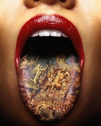 tongue tattoo Image