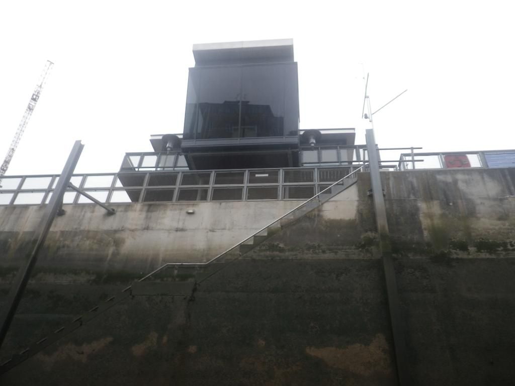 Looking up from the lock at 'Mission Control'