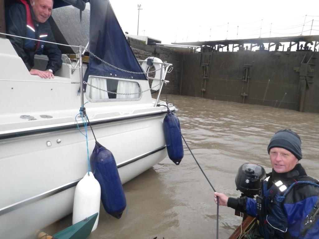 Finally back at Sharpness. This was the only boat we saw after leaving Portishead. I wonder why?