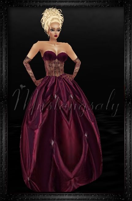 Maroon Elegant Ball Gown