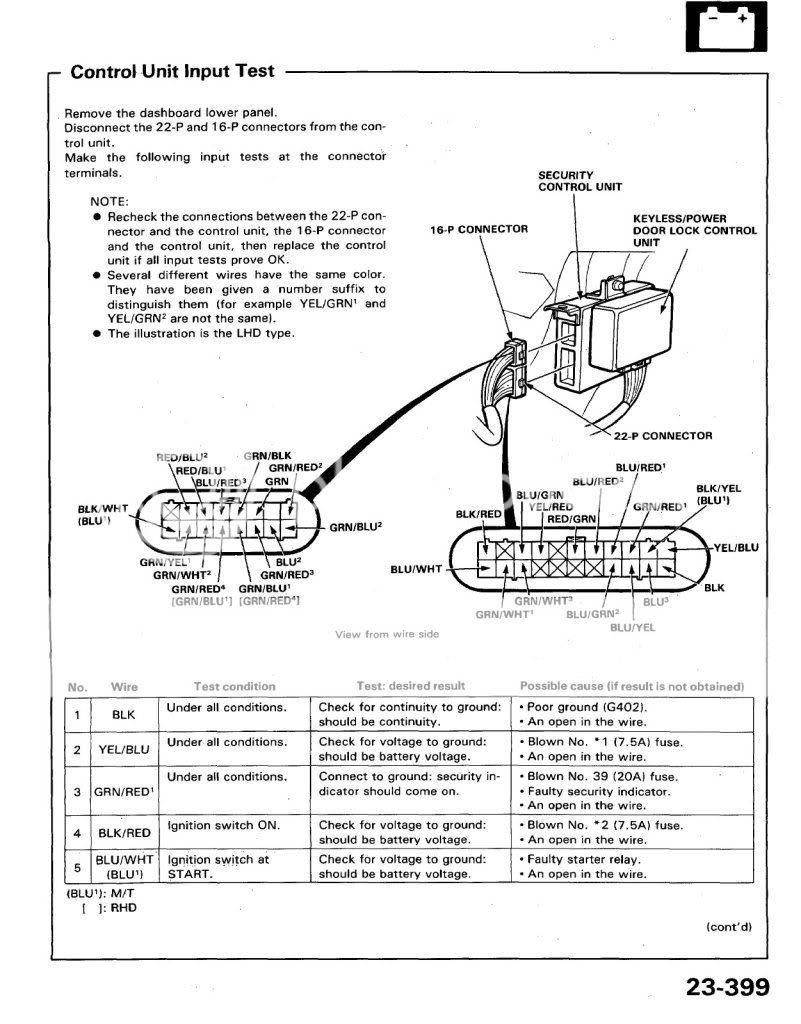 Acura Alarm Wiring Diagram