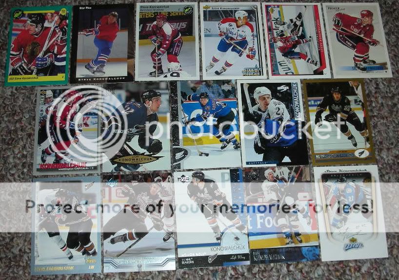 Steve Konowalchuk 16 card lot Washington Capitals, Avs  