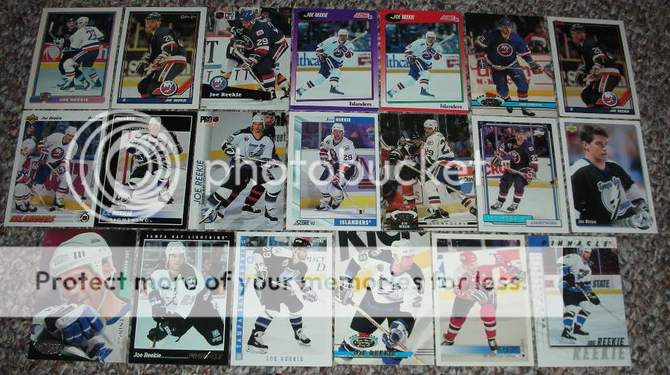 Joe Reekie 20 card lot Islanders, Lightning, Capitals  