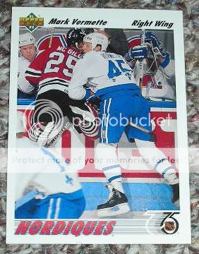 Mark Vermette 1991 92 Upper Deck Quebec Nordiques NHL  