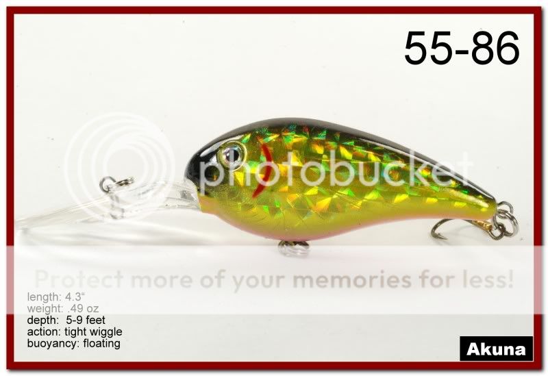 55] Lot of 15 4.3 Holographic Medium Diver Bass Pike Trout Fishing 