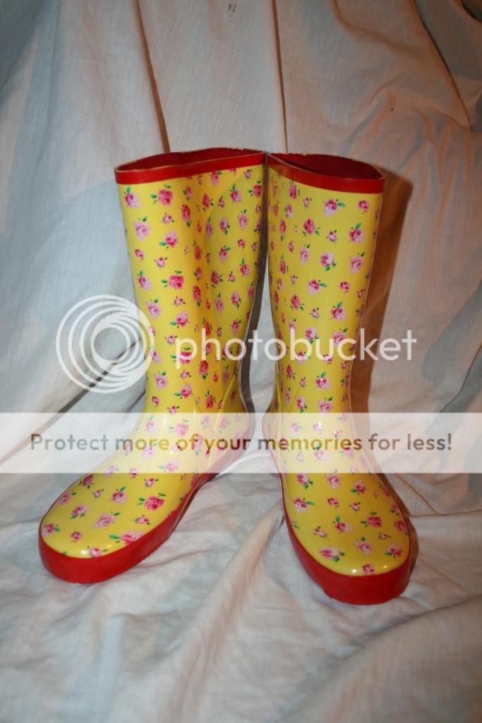 TAMARA HENRIQUES Roses Rainboots Gumboots Size 38 7.5  