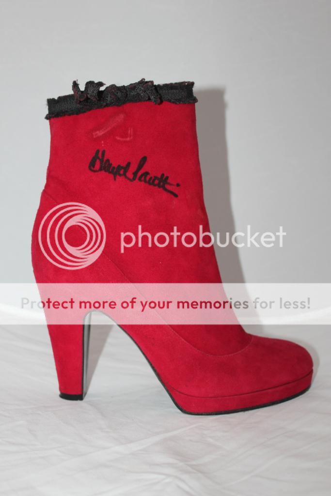 Marc Jacobs Red Suede Runway Calf Boots Shoes Sz 6 5