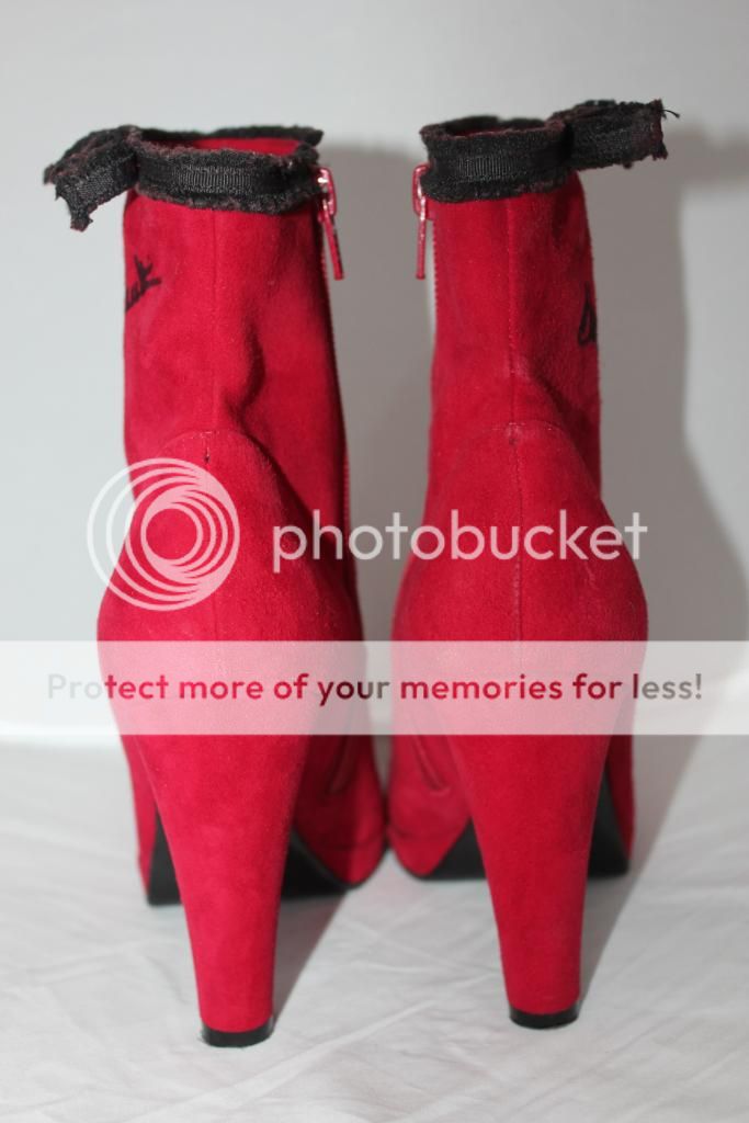 Marc Jacobs Red Suede Runway Calf Boots Shoes Sz 6 5