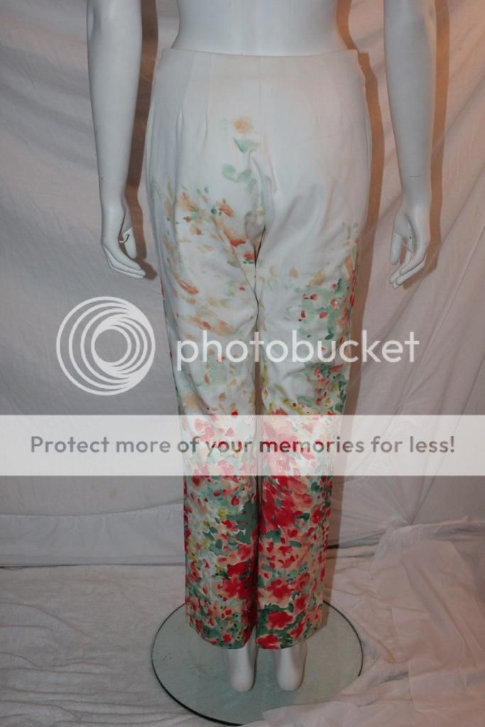 CACHE Women Vtg Psychedelic Floral Painted PANTS Sz 10  