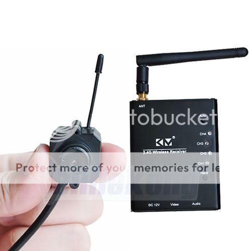   CH 2.4G Wireless Video Audio Receiver + Wireless A/V Color MINI Camera