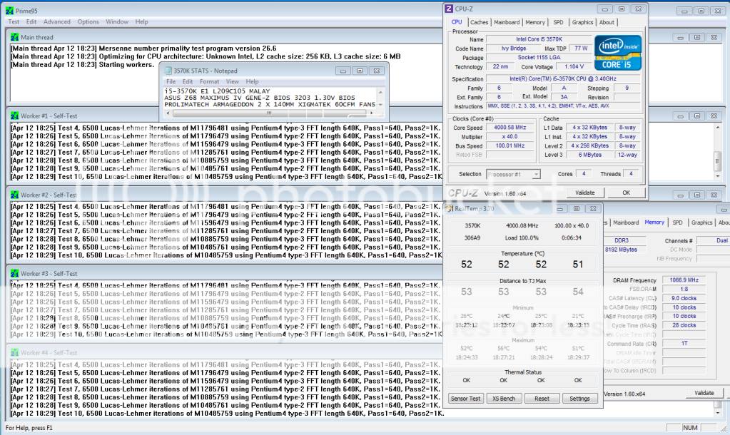 Intel i5 3570k Ivy Bridge socket 1155 OEM CPU, can do 4 4.2ghz on 